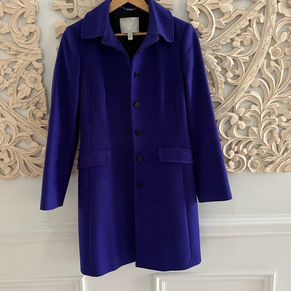 Hugo Boss Women's Purple Wool Trench Coat